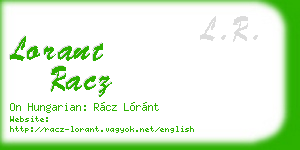lorant racz business card