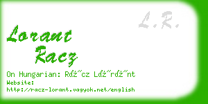 lorant racz business card